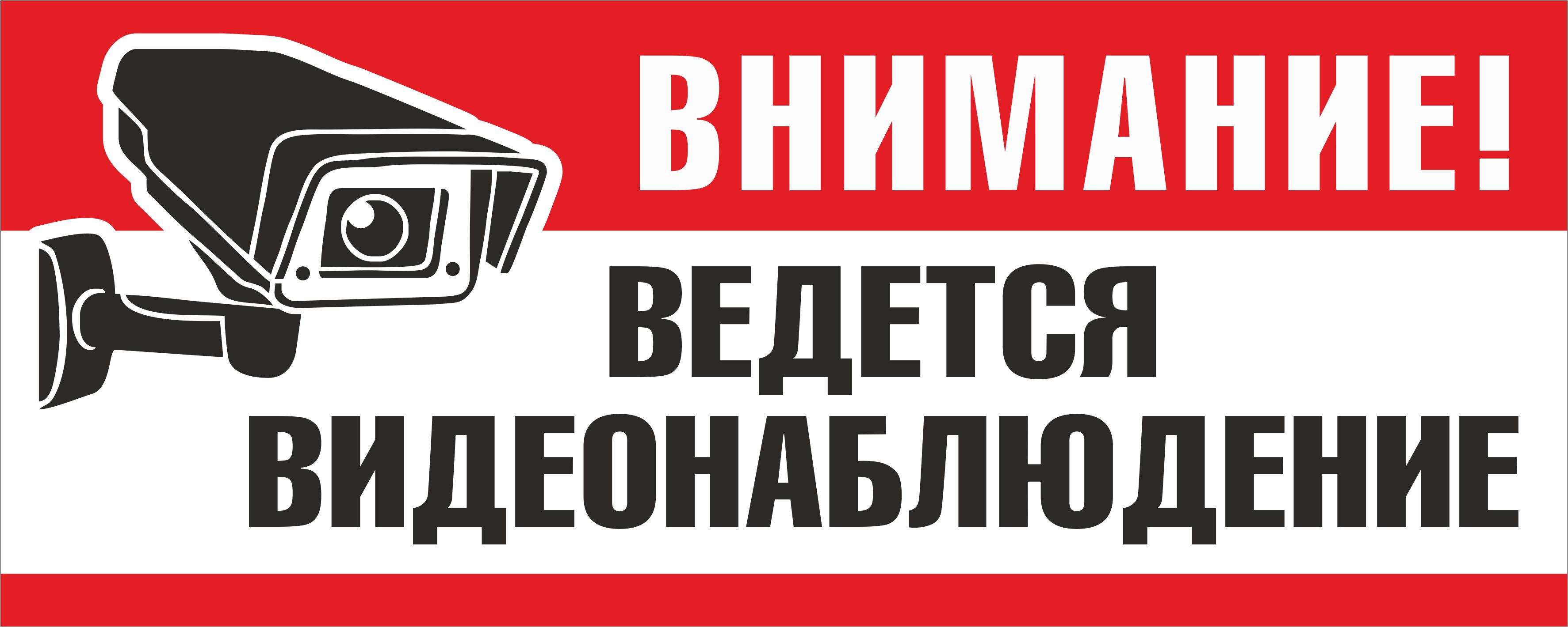 Картинки ведется видеонаблюдение распечатать